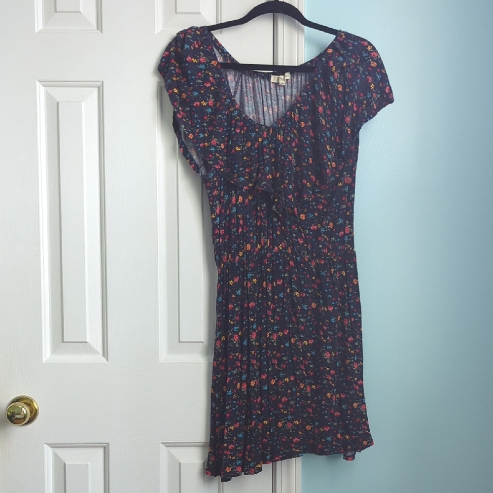 Rewind Navy Floral Mini Dress